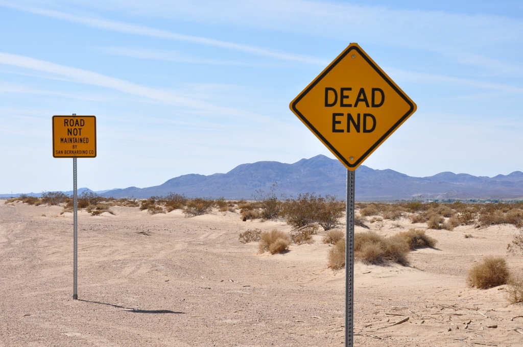 Panneau Dead End, Arizona